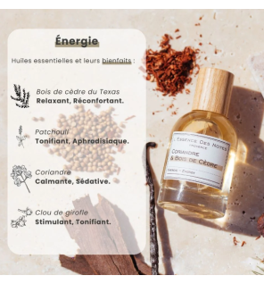 Eau de parfum coriandre et bois de cèdre - énergie