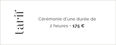 tarif cérémonies